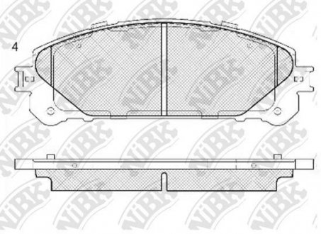 КОЛОДКИ ГАЛЬМ. NiBK PN1845