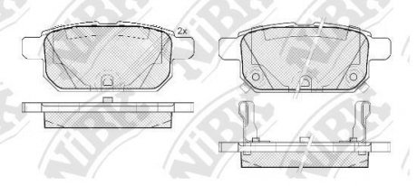 Колодки гальм. NiBK PN9808