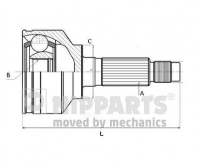 Шрус зовнішн. Suzuki Alto,Maruti 86- NIPPARTS J2828012 (фото 1)