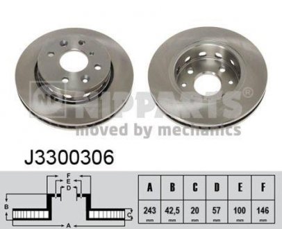 Тормозной диск NIPPARTS J3300306