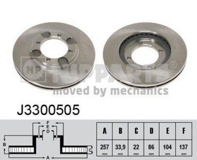 Тормозной диск NIPPARTS J3300505