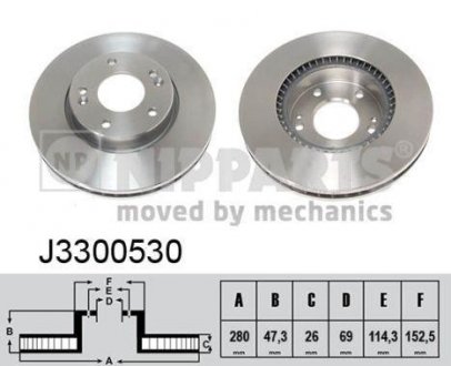 Тормозной диск NIPPARTS J3300530 (фото 1)