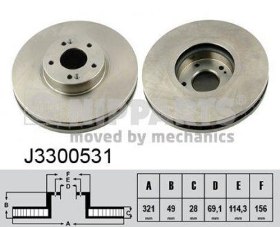 Тормозной диск NIPPARTS J3300531