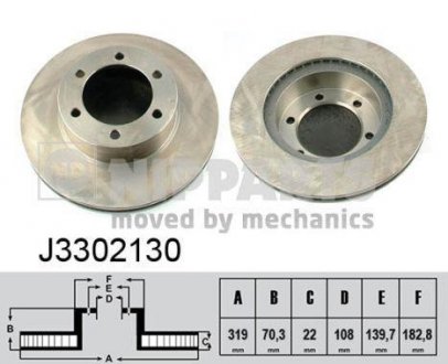 Тормозной диск NIPPARTS J3302130