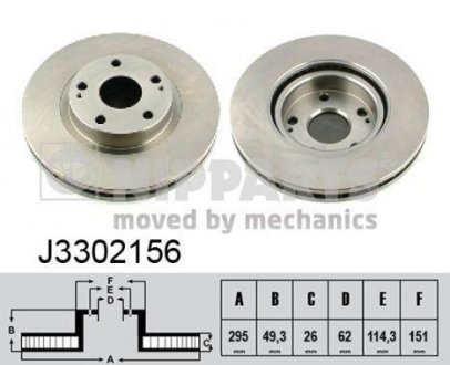 Тормозной диск NIPPARTS J3302156