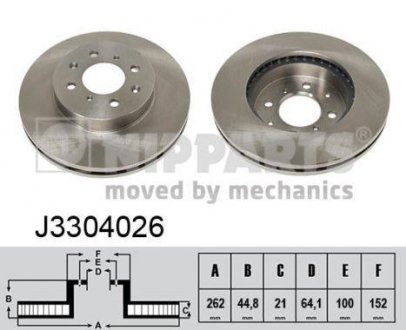 Тормозной диск NIPPARTS J3304026