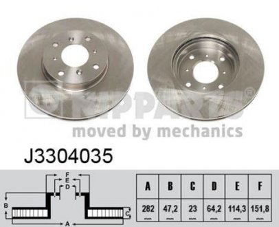 Тормозной диск NIPPARTS J3304035 (фото 1)