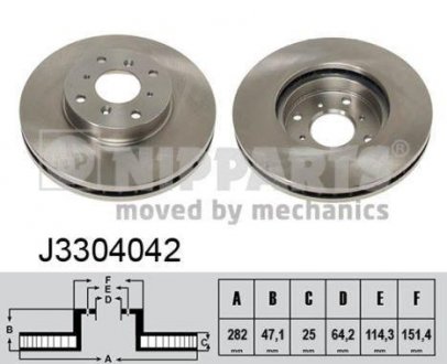 Тормозной диск NIPPARTS J3304042