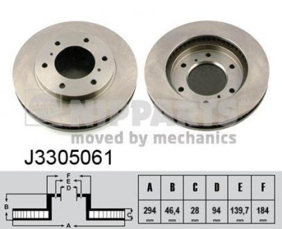 Тормозной диск NIPPARTS J3305061