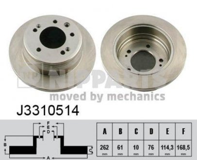 Тормозной диск NIPPARTS J3310514