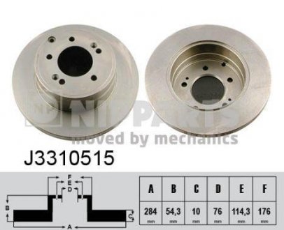 Тормозной диск NIPPARTS J3310515