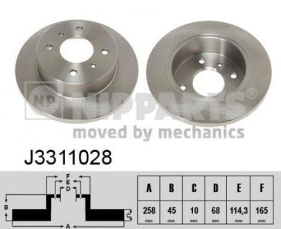 Тормозной диск NIPPARTS J3311028