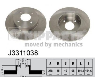 Тормозной диск NIPPARTS J3311038