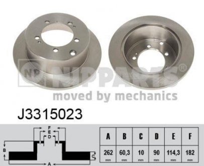 Тормозной диск NIPPARTS J3315023