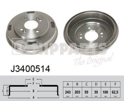 Гальмівний барабан NIPPARTS J3400514