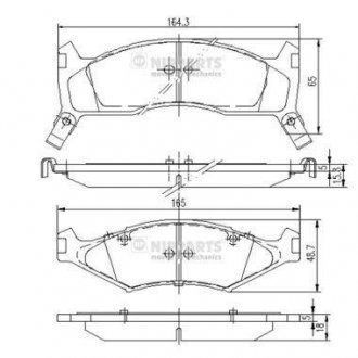 Гальмівні колодки, дискове гальмо (набір) NIPPARTS J3600302