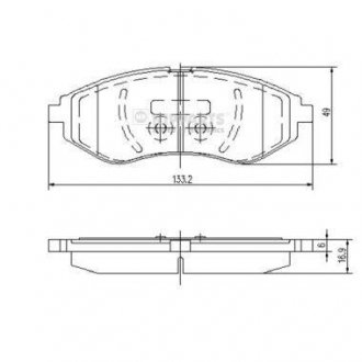 Тормозные колодки, дисковый тормоз (набор) NIPPARTS J3600911