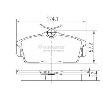 Тормозные колодки, дисковый тормоз (набор) NIPPARTS J3601068