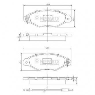 Тормозные колодки, дисковый тормоз (набор) NIPPARTS J3601093