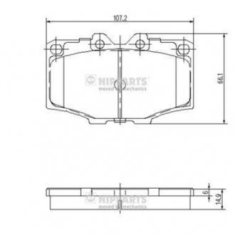 Тормозные колодки, дисковый тормоз (набор) NIPPARTS J3602036