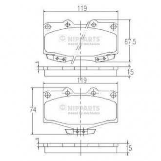 Тормозные колодки NIPPARTS J3602054