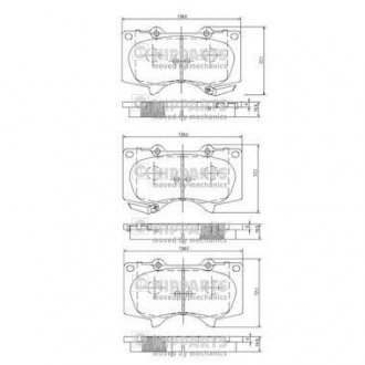 Комплект передних тормозных колодок. NIPPARTS J3602109 (фото 1)