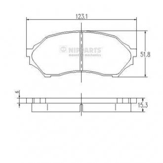 Гальмівні колодки, дискове гальмо (набір) NIPPARTS J3603047