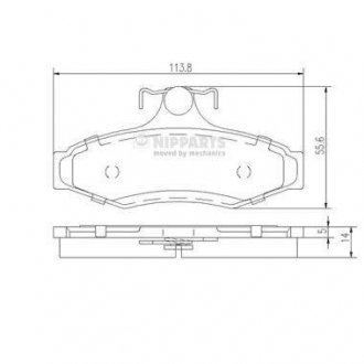 Тормозные колодки NIPPARTS J3610901