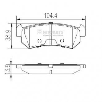 Тормозные колодки, дисковый тормоз (набор) NIPPARTS J3610903