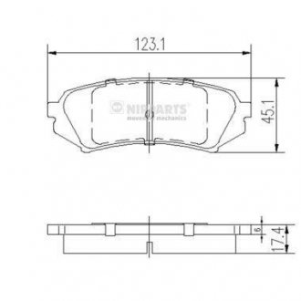 Тормозные колодки, дисковый тормоз (набор) NIPPARTS J3612022