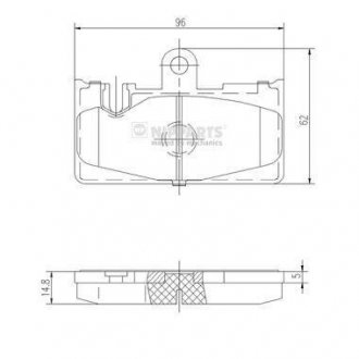 Тормозные колодки, дисковый тормоз (набор) NIPPARTS J3612029