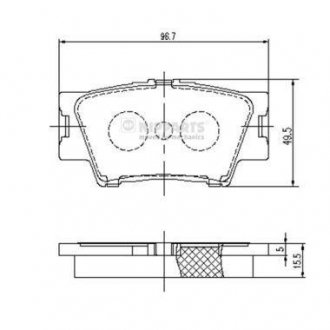 Тормозные колодки, дисковый тормоз (набор) NIPPARTS J3612035