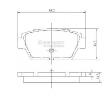 Тормозные колодки, дисковый тормоз (набор) NIPPARTS J3615000