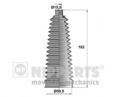 Пильовик рульового механізма NIPPARTS N2842043