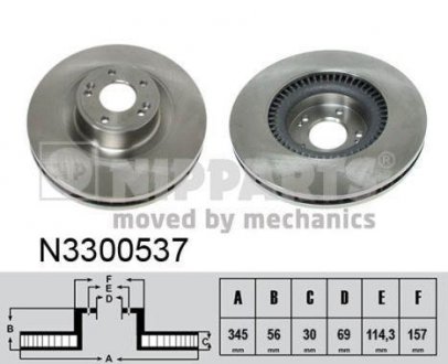 Тормозной диск NIPPARTS N3300537 (фото 1)