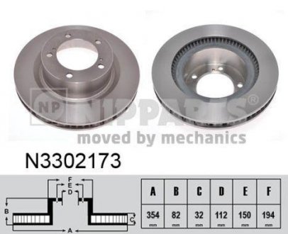 Диск тормозной NIPPARTS N3302173 (фото 1)