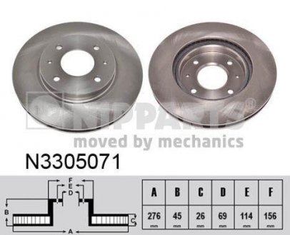 Тормозной диск NIPPARTS N3305071