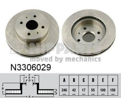 Гальмівний диск NIPPARTS N3306029