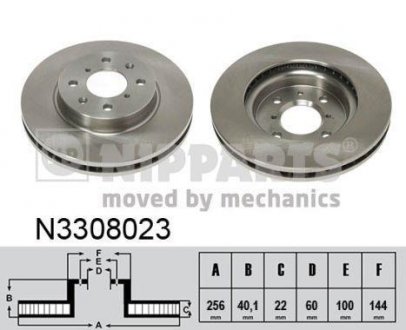 Тормозной диск NIPPARTS N3308023