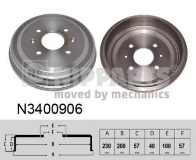 Гальмівний барабан NIPPARTS N3400906