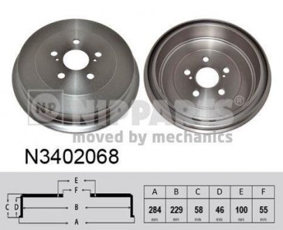 Гальмівний барабан NIPPARTS N3402068 (фото 1)