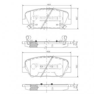 Тормозные колодки, дисковый тормоз (набор) NIPPARTS N3600547