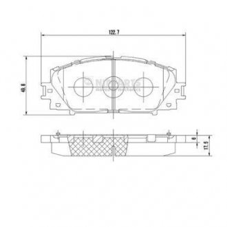 Гальмівні колодки, дискове гальмо (набір) NIPPARTS N3602127