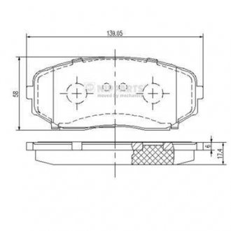 Тормозные колодки, дисковый тормоз (набор) NIPPARTS N3603070