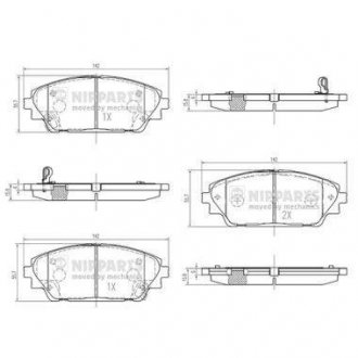 Гальмівні колодки NIPPARTS N3603076