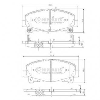 Тормозные колодки NIPPARTS N3604069