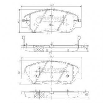 Тормозные колодки, дисковый тормоз (набор) NIPPARTS N3605051