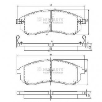 Тормозные колодки NIPPARTS N3605052