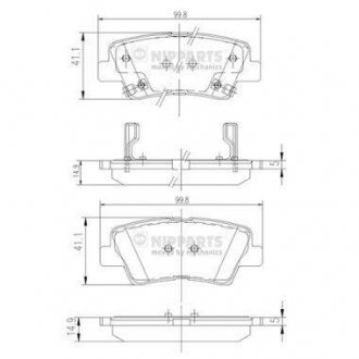 Тормозные колодки, дисковый тормоз (набор) NIPPARTS N3610311