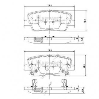 Тормозные колодки, дисковый тормоз (набор) NIPPARTS N3610312